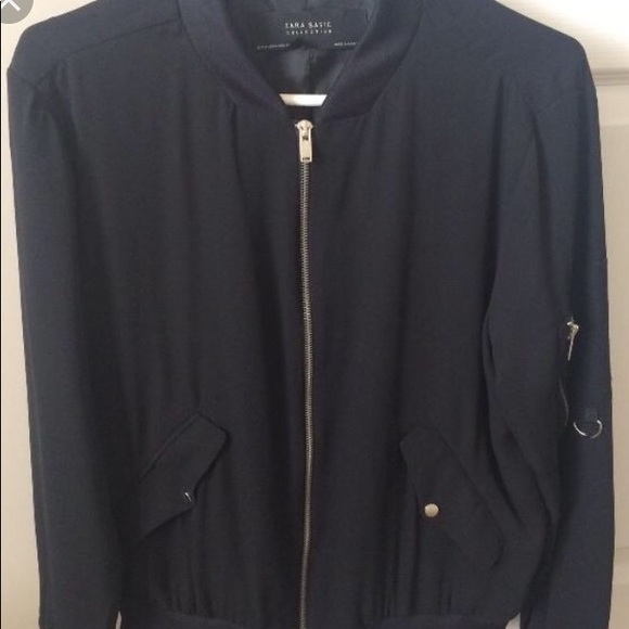 Zara black bomber jacket - Picture 2 of 2
